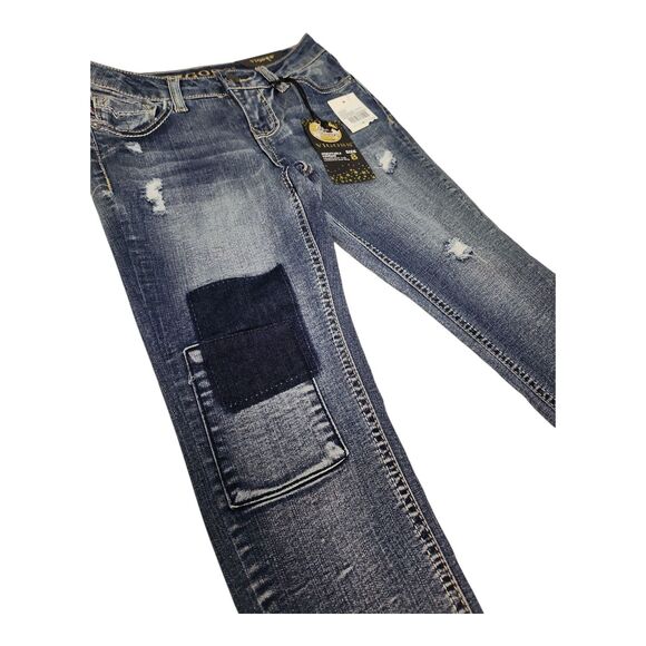 NWT Vigoss Girl's Size 8 “The Austin Ankle Skinny” with Grommet Detail Jeans - Picture 8 of 12